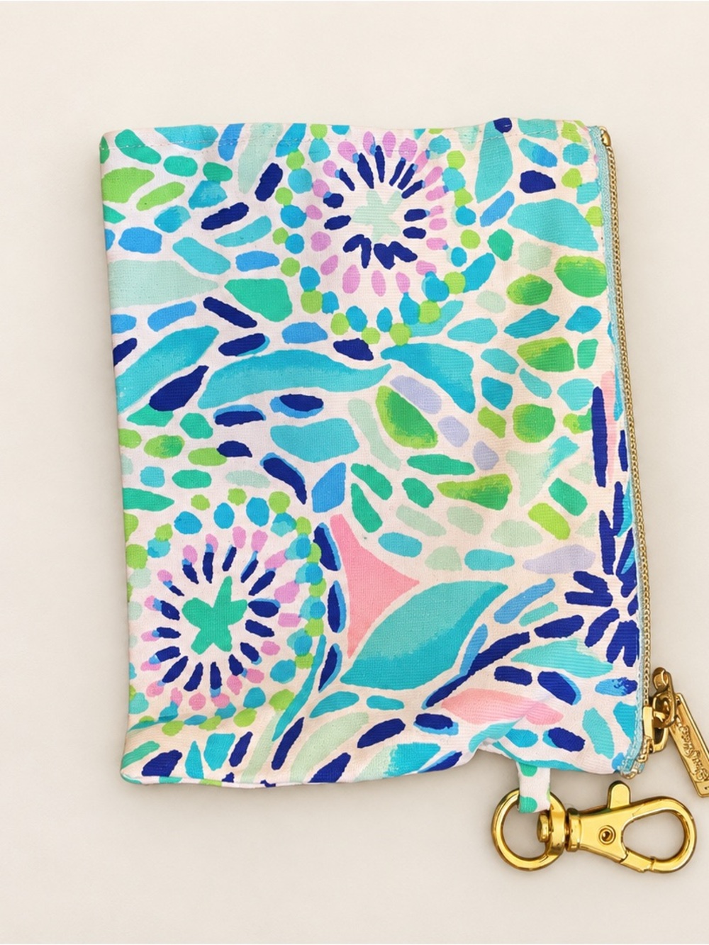 Lilly Pulitzer Multicolor Floral Zip Pouch Keychain